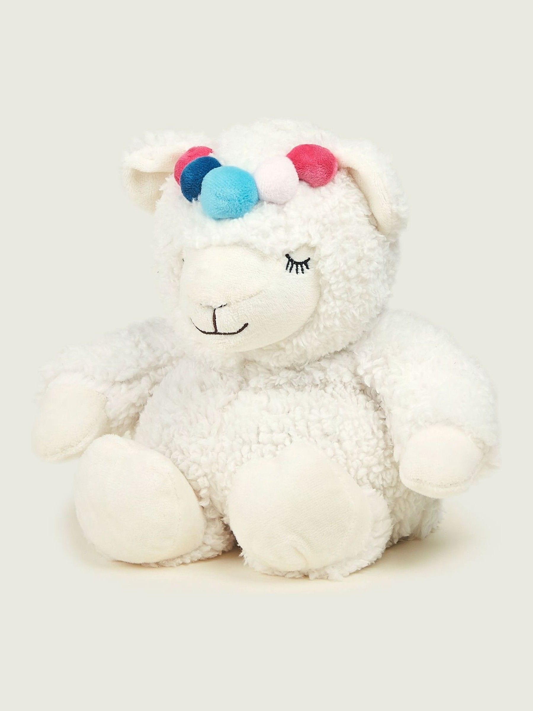 Warmies white large llama heatable soft toy, UK version