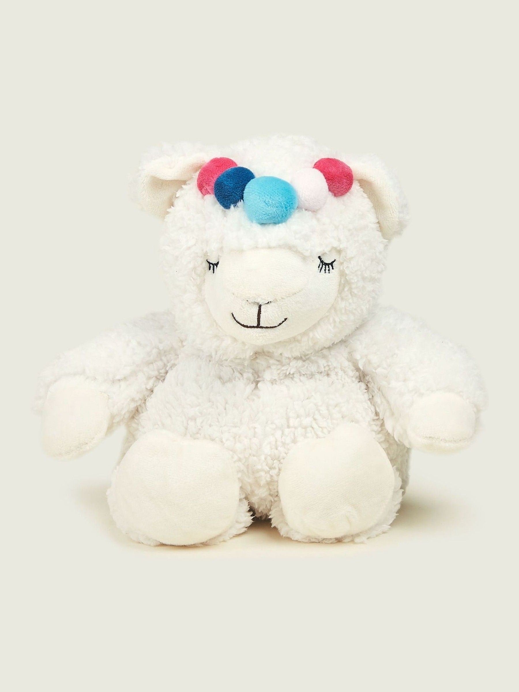 Warmies white large llama heatable soft toy, UK version