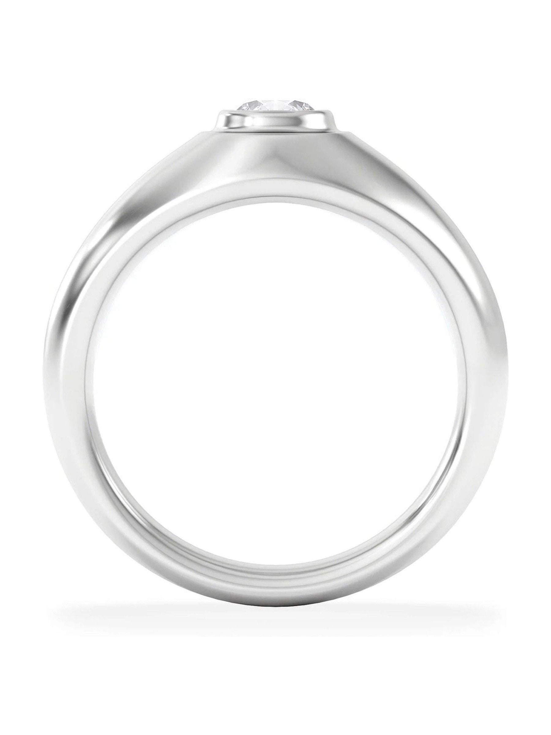 The Diamond Store Men's Signet Ring 0.50ct Asscher Cut Lab Diamond (British brand)