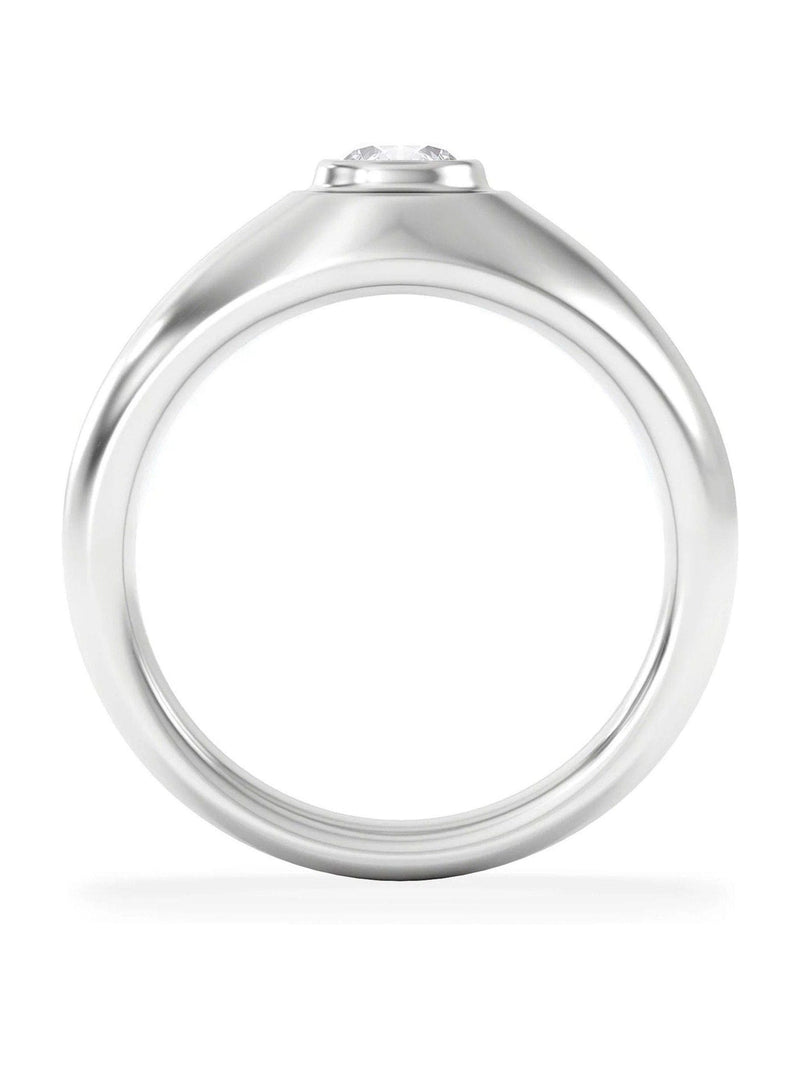 The Diamond Store Men's Signet Ring 0.50ct Asscher Cut Lab Diamond (British brand)