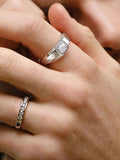 The Diamond Store Men's Signet Ring 0.50ct Asscher Cut Lab Diamond (British brand)