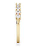 The Diamond Store White Twilight 0.50ct Round Cut Lab Diamond Half Eternity Ring in 9K Yellow Gold