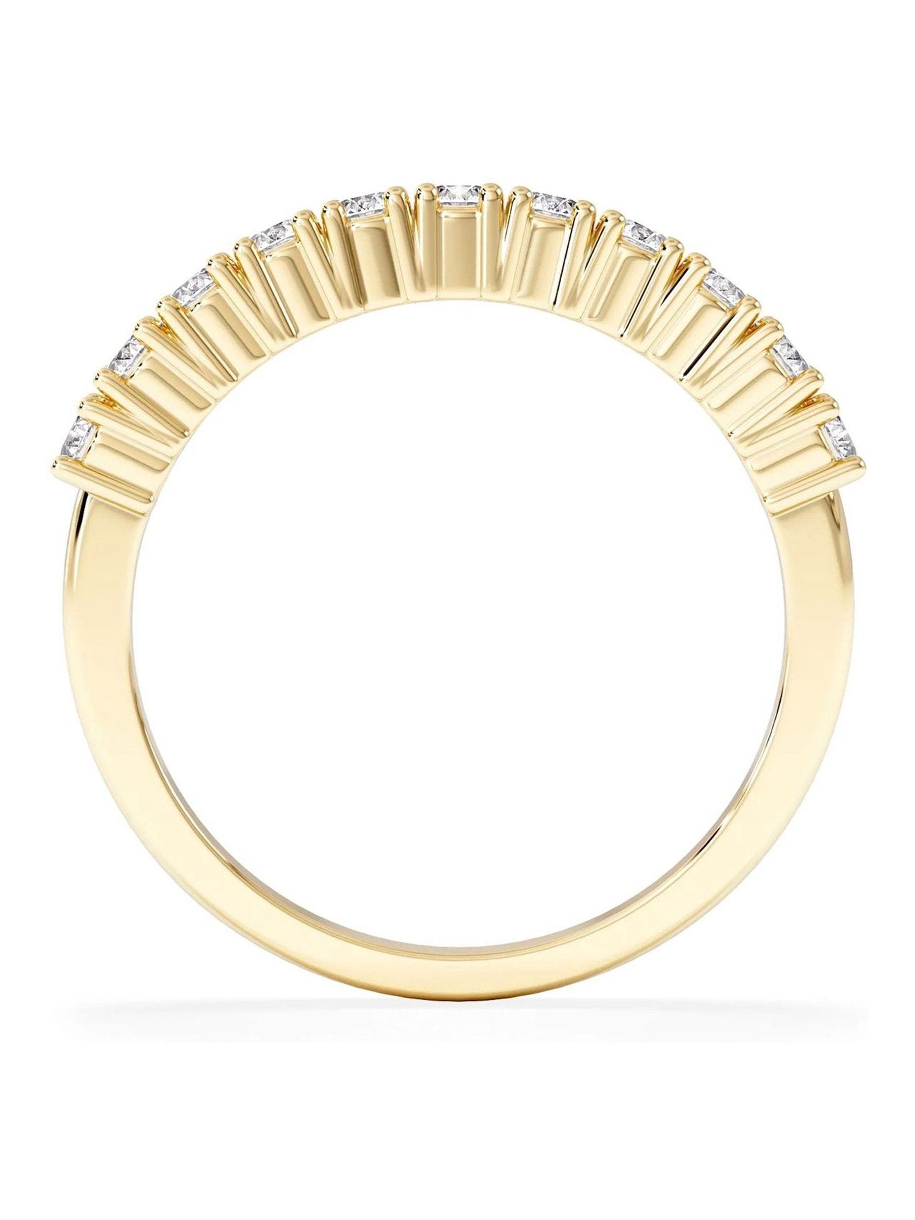The Diamond Store 9K Yellow Gold Twilight 0.50ct Round Cut Lab Diamond Half Eternity Ring