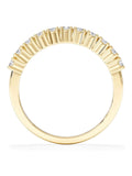 The Diamond Store 9K Yellow Gold Twilight 0.50ct Round Cut Lab Diamond Half Eternity Ring