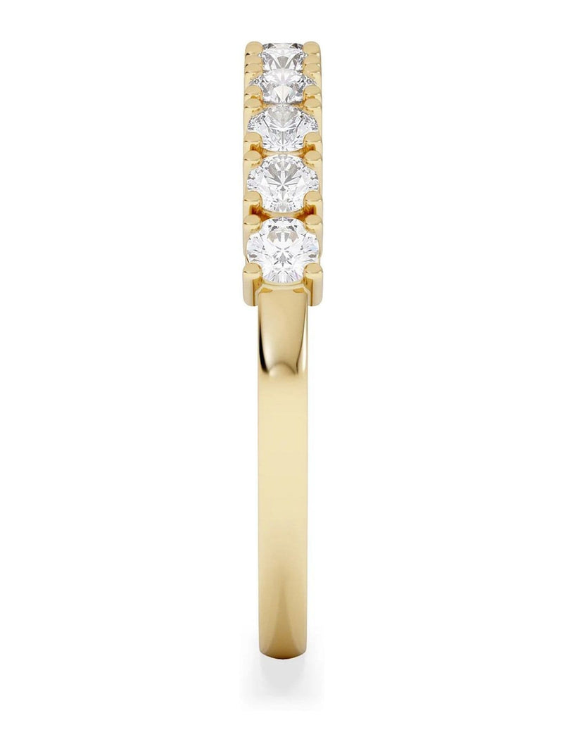 The Diamond Store 9K Yellow Gold Twilight 0.50ct Round Cut Lab Diamond Half Eternity Ring
