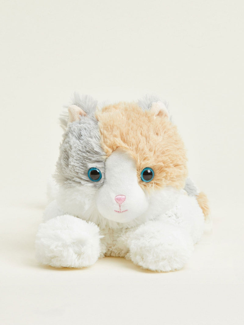 Warmies white and orange large cat heatable soft toy - British product