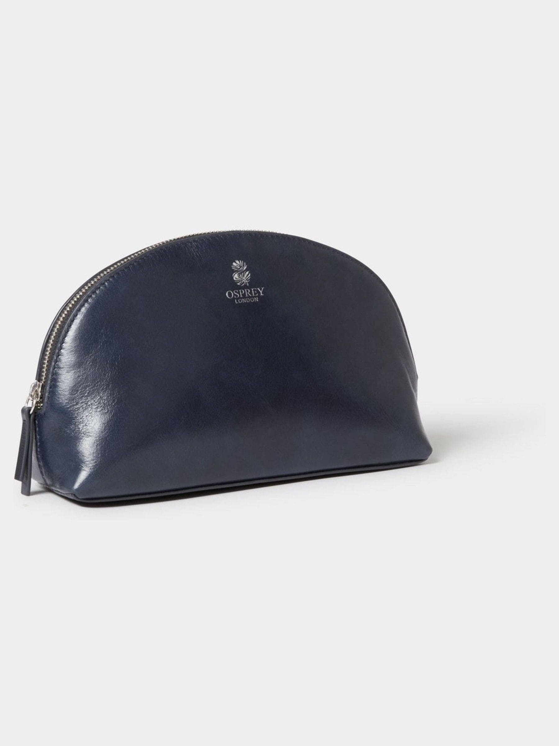 Osprey London Blue The Wentworth Leather Small Make Up Bag