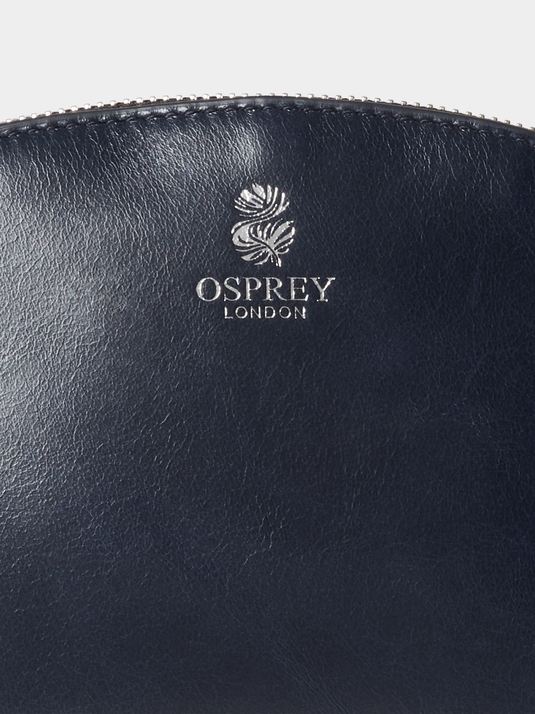 Osprey London Blue The Wentworth Leather Small Make Up Bag