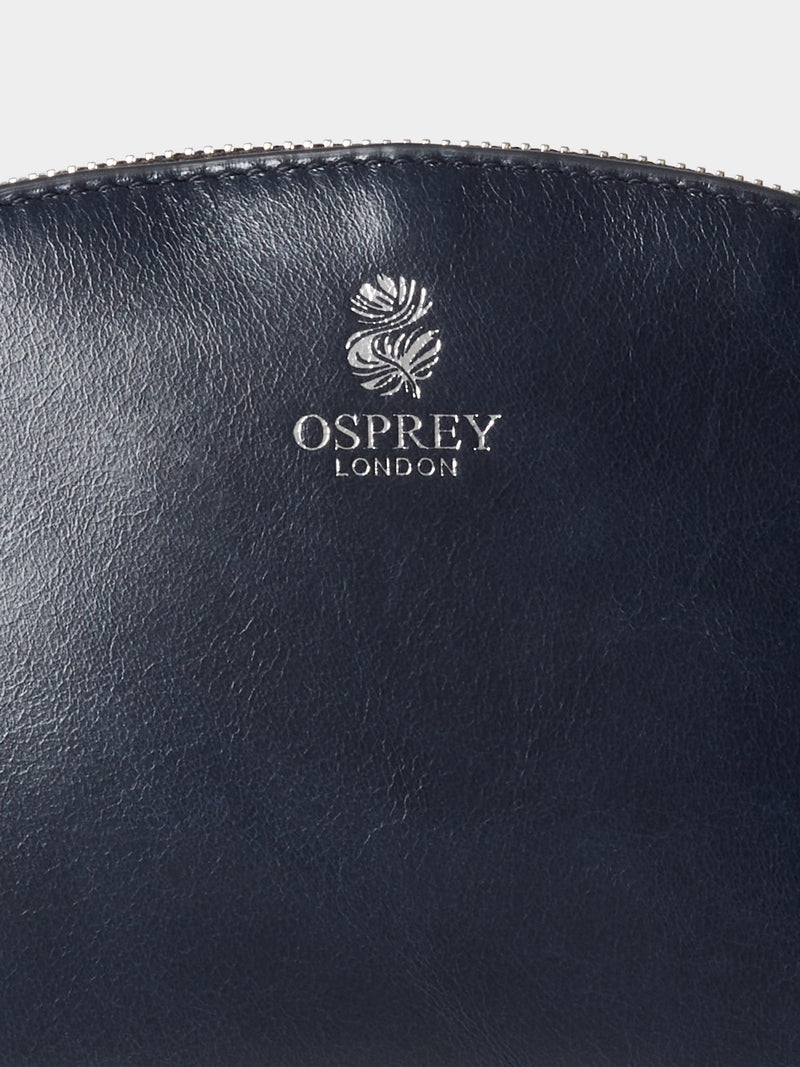Osprey London Blue The Wentworth Leather Small Make Up Bag