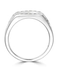 The Diamond Store men's diamond signet ring 1.00ct sterling silver (British brand)