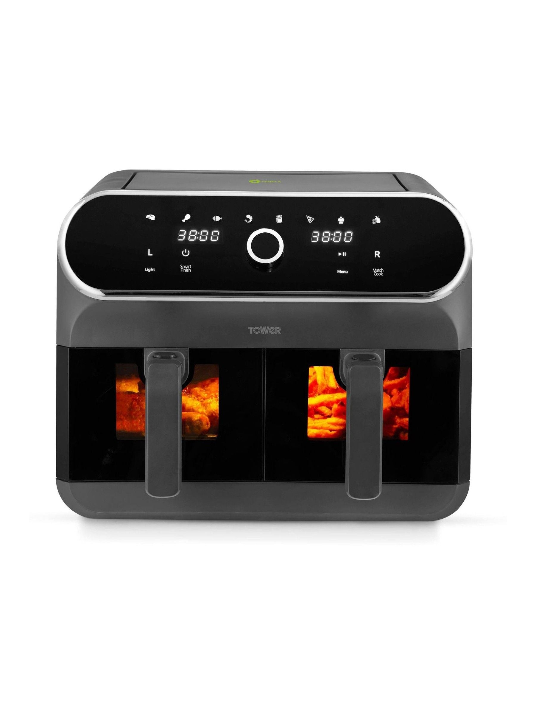 Tower Elite dual basket air fryer 8L, imported from the UK
