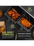 Tower Elite dual basket air fryer 8L, imported from the UK