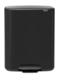 Brabantia pedal bin Matt Black 2x30L, imported from the UK