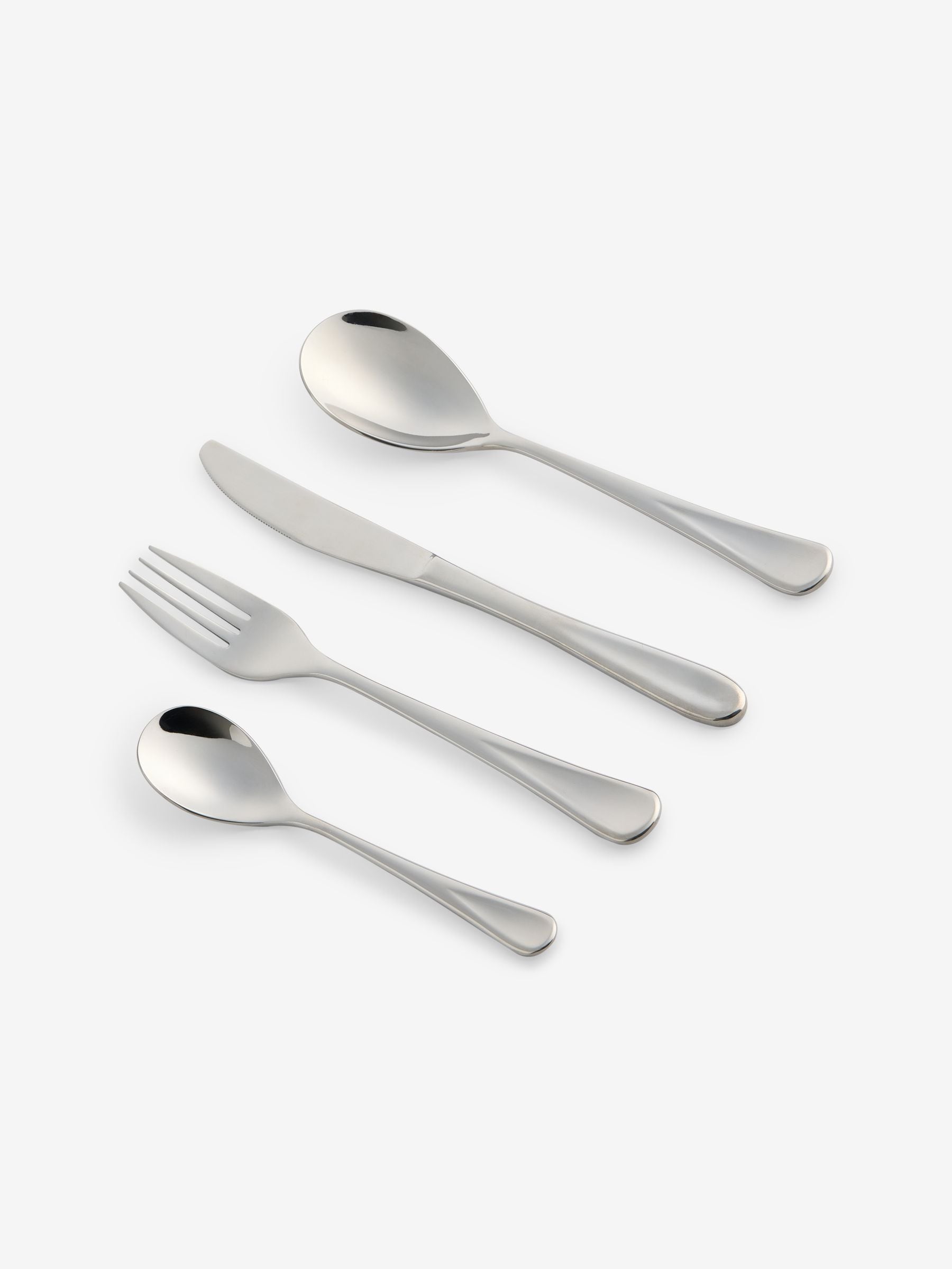Malvern stainless steel cutlery set silver 16 piece, imported from the UK