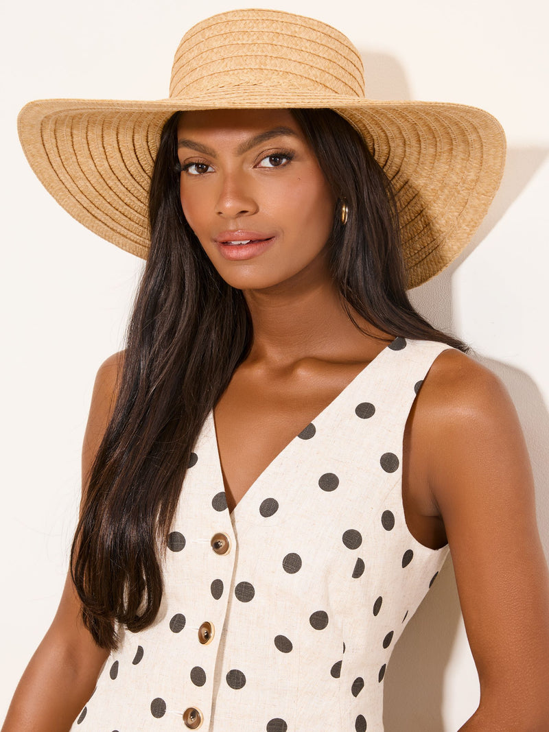 Lipsy natural oversized straw look hat, imported from the UK