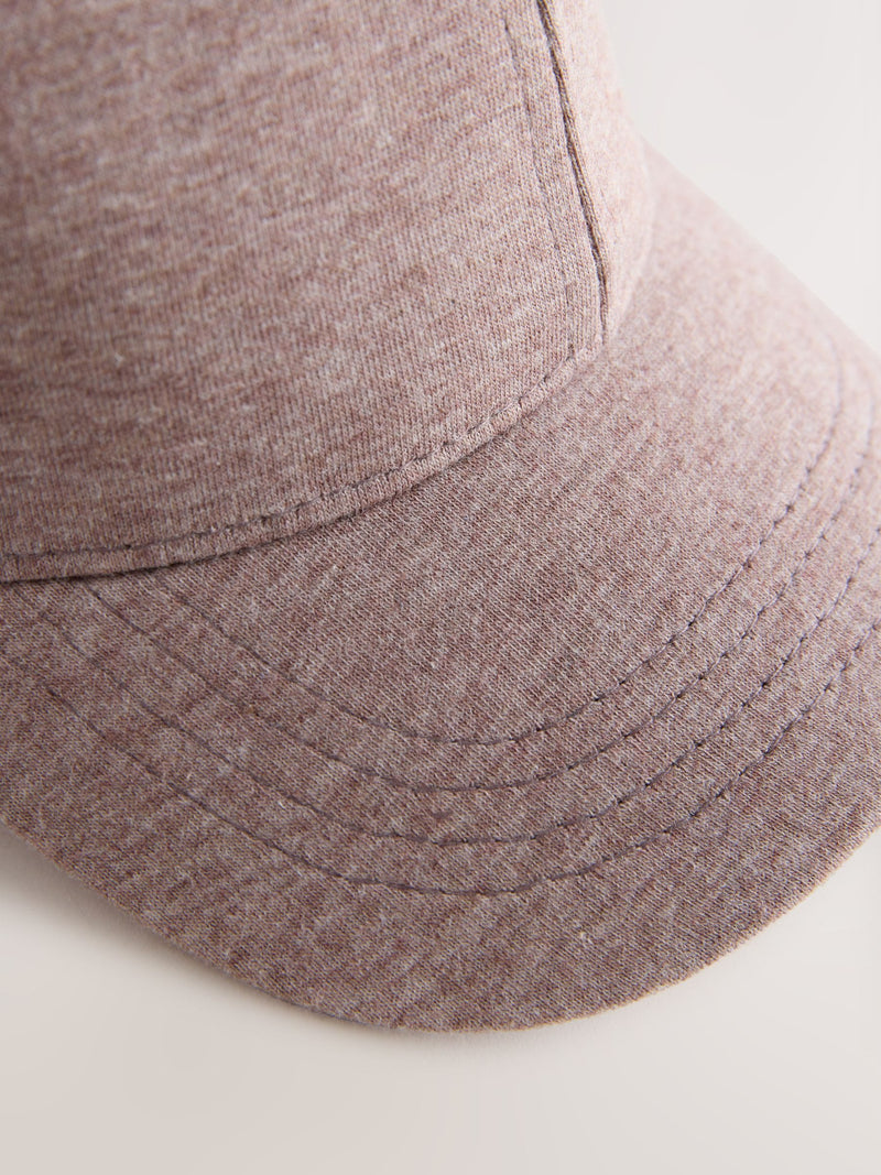 Chocolate brown jersey marl baseball cap for children, UK version