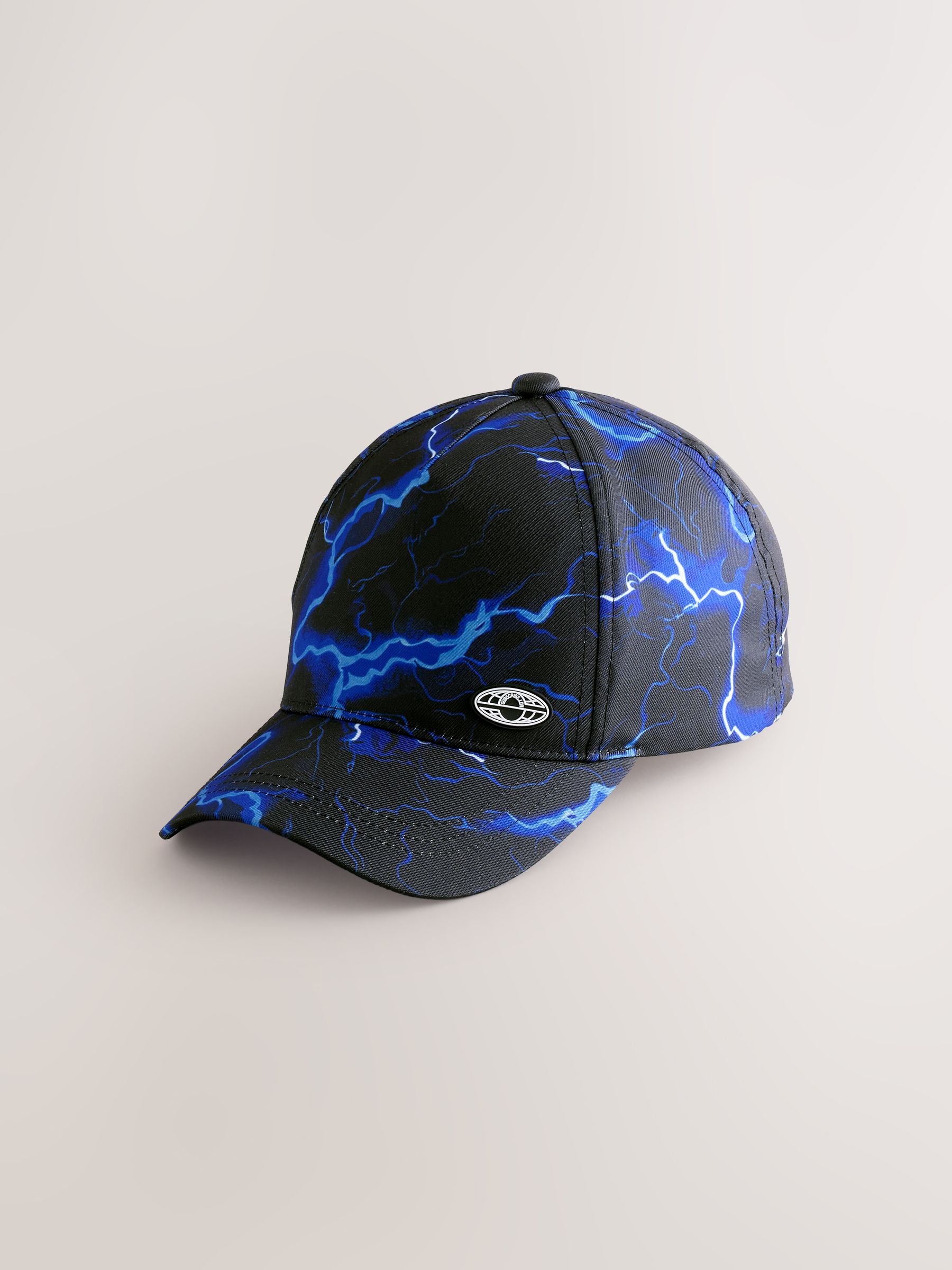 Baseball cap black and blue lightning bolt 3-16yrs, imported from the UK