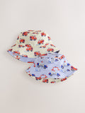 Red/White/Blue Emergency Vehicles Reversible Bucket Hat (3mths-16yrs)