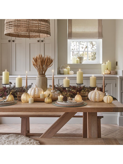 Next Lights4fun Autumn Winter Trio Pillar Candle Holder 70cm- Buy online at McGrocer