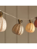 Lights4fun multicoloured 10 glass pumpkin LED string lights, UK version