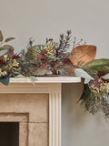 Lights4fun 1.5m pre lit autumn Christmas garland (British brand)