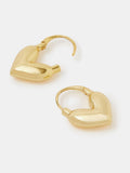 Accessorize Gold Tone 14ct Plated Bubble Heart Hoop Earrings