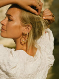 Aristea pearl and bead hoop earrings (British brand)