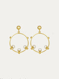 Aristea pearl and bead hoop earrings (British brand)