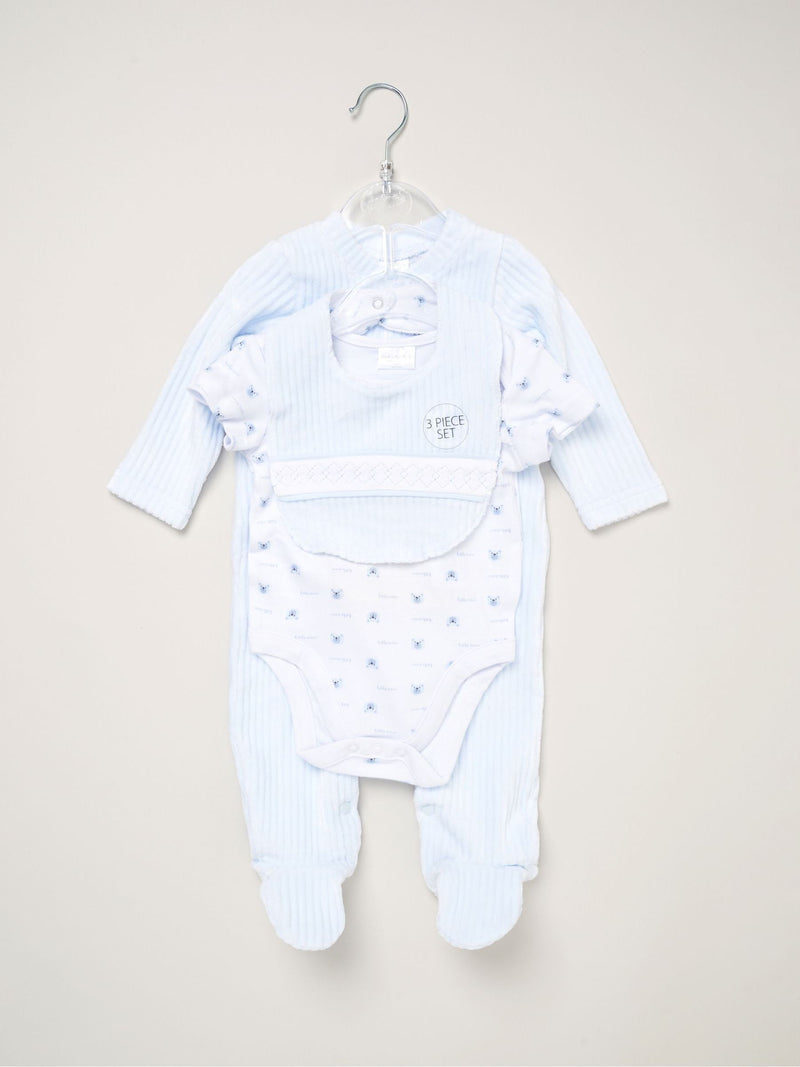 Rock-A-Bye Baby Boutique blue baby gift set 3 piece, UK version