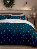 Copenhagen Home Blue Nutcracker Christmas Single Duvet Cover Set - British product