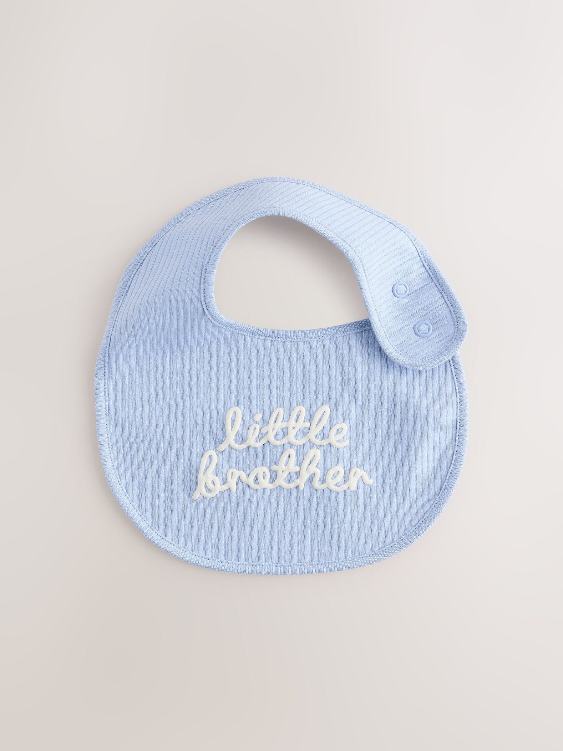 Little Brother baby bibs blue 2 pack, imported from the UK