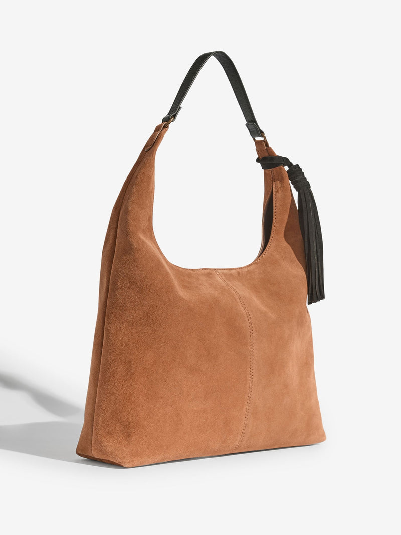 Friends Like These tan brown suede large tote bag (British brand)