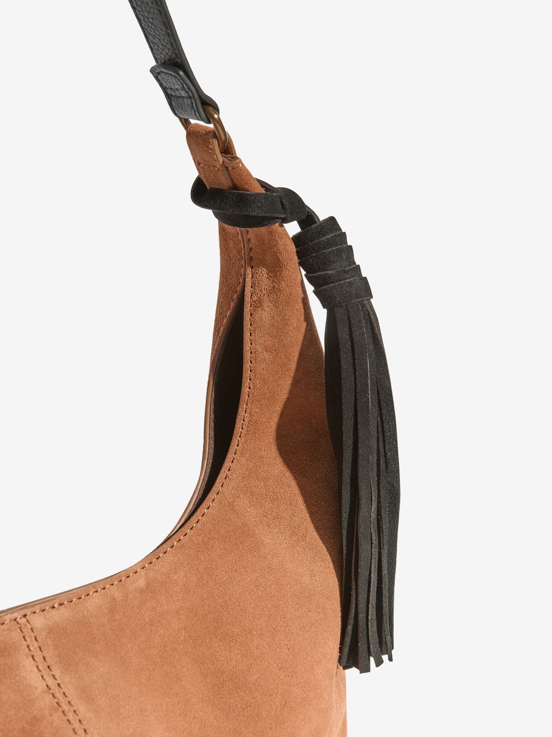 Friends Like These tan brown suede large tote bag (British brand)