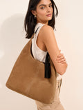 Friends Like These tan brown suede large tote bag (British brand)