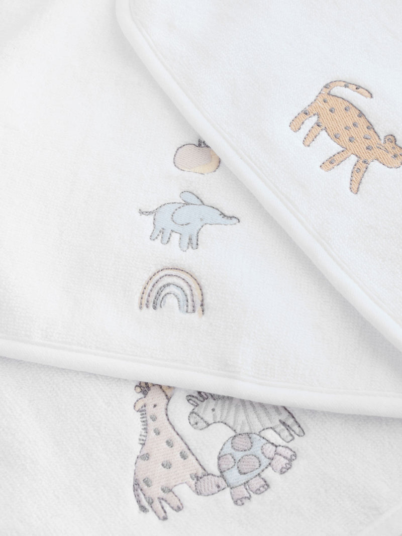 Safari animals face cloths 3 pack 30cm (British brand)