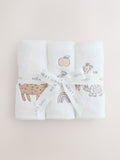Safari animals face cloths 3 pack 30cm (British brand)