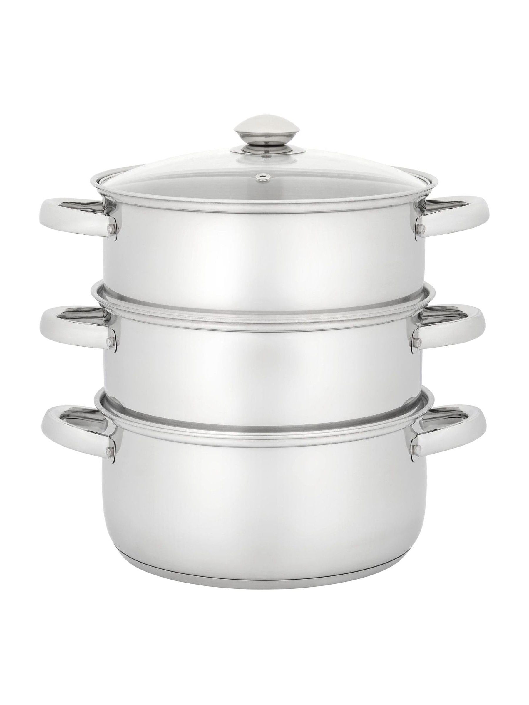 Judge 3 tier glass lid steamer set 24 cm - British product