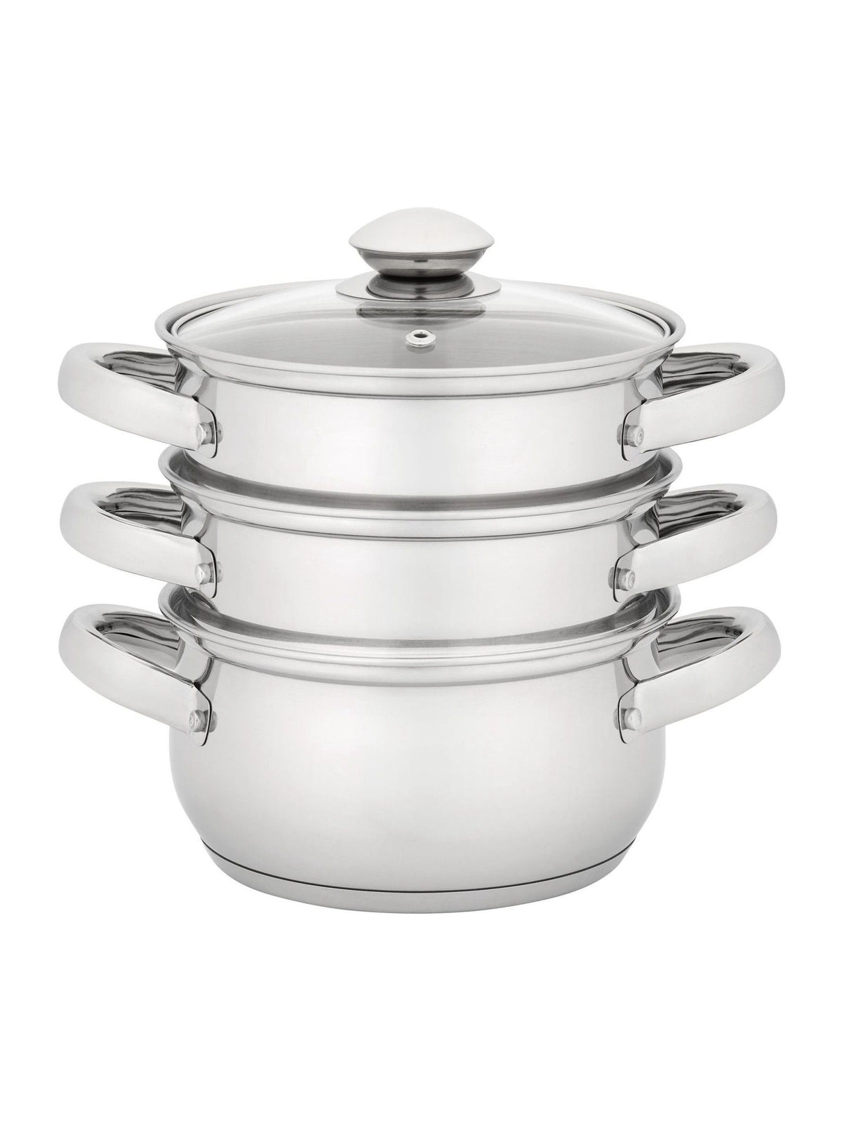 Judge steamer set 3 tier glass lid - British product