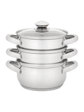 Judge steamer set 3 tier glass lid - British product
