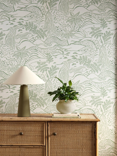 Next Scion Green Falling Foss Oakham Wallpaper 10m x 52cm- Buy online at McGrocer
