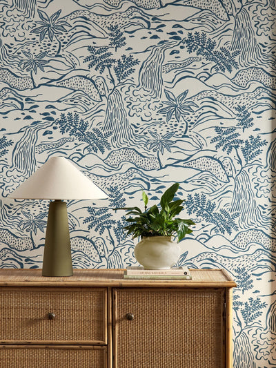 Next Scion Falling Foss Oakham Blue Wallpaper 10M- Buy online at McGrocer
