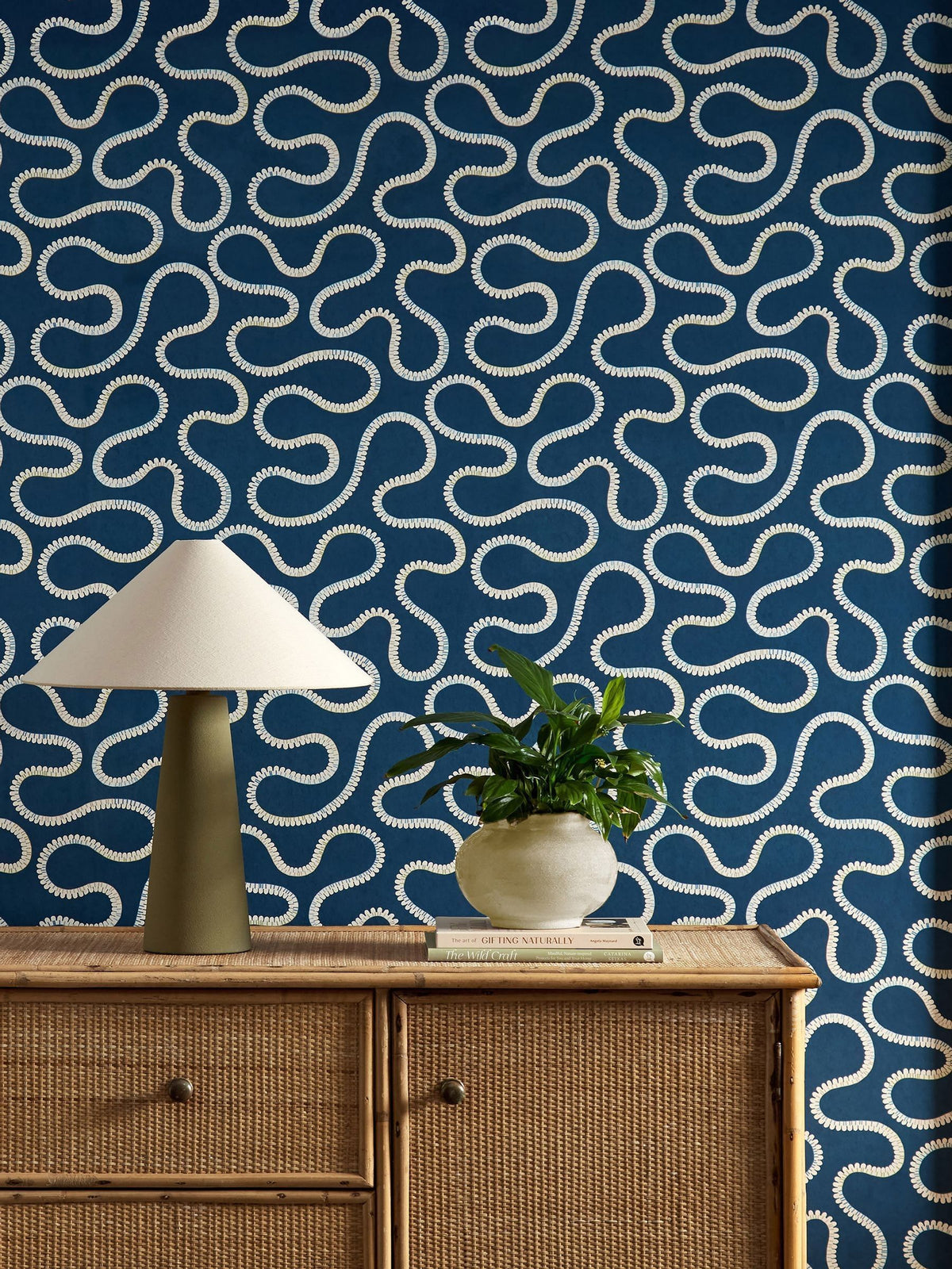 Scion Blue Bimble wallpaper 10m roll - British product