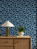 Scion Blue Bimble wallpaper 10m roll - British product