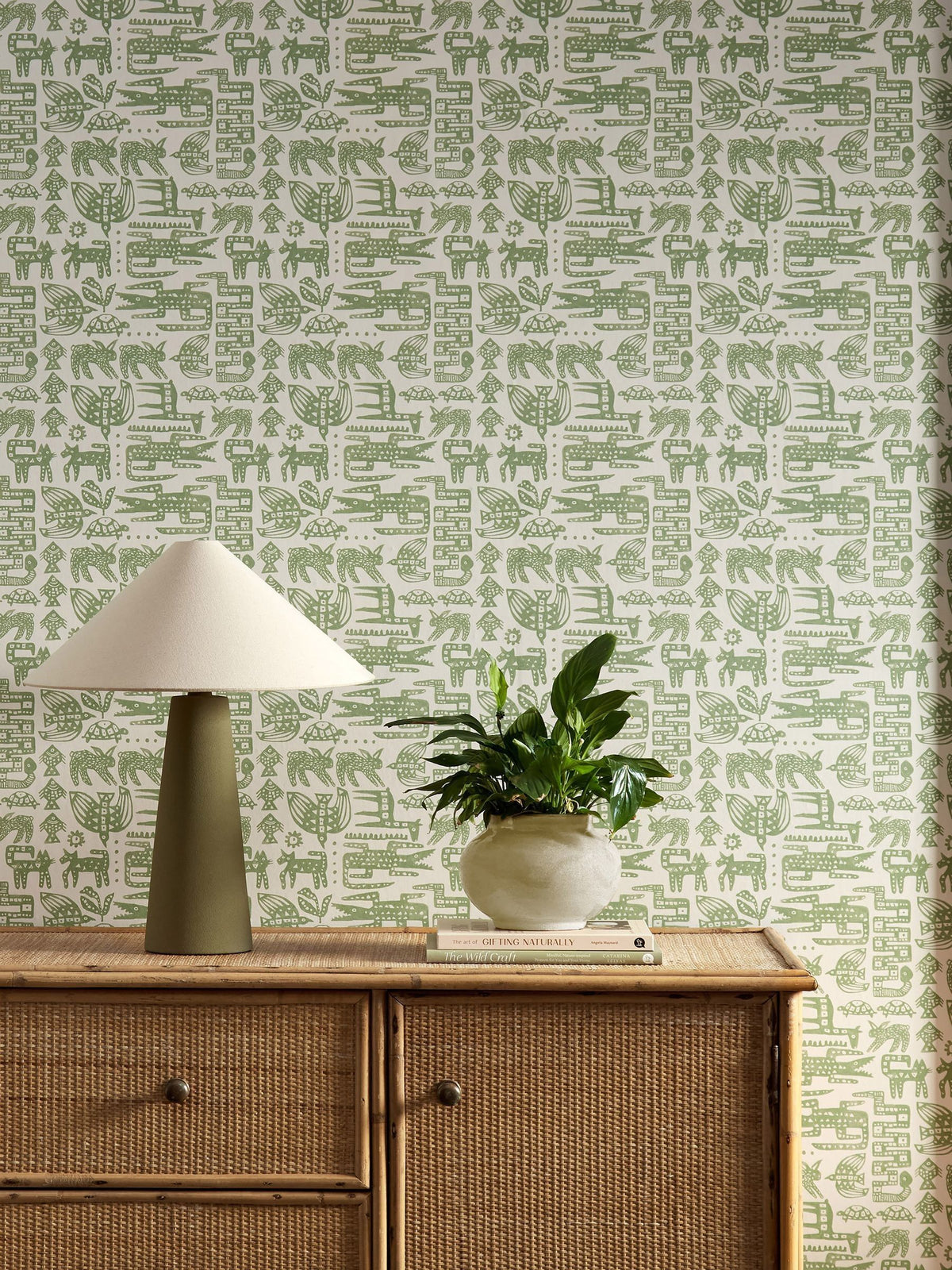 Scion Green Twycross wallpaper 10m (British brand)