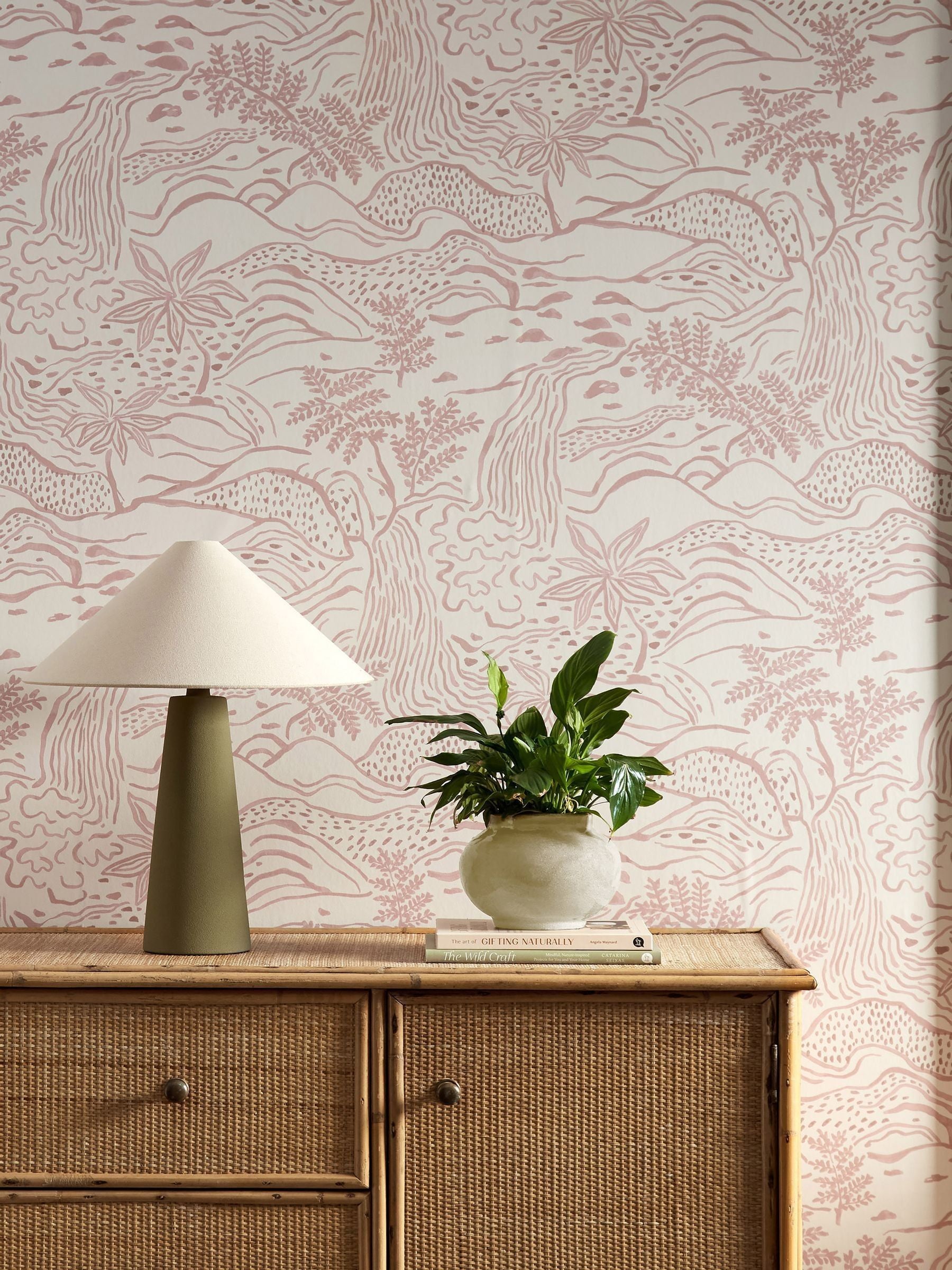 Scion Falling Foss Yellow Fretwork Oakham Wallpaper 10m