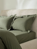 Set of 2 Dark Green 100% Cotton Pillowcases