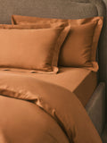 Set of 2 Orange Hazel Cotton Rich Pillowcases