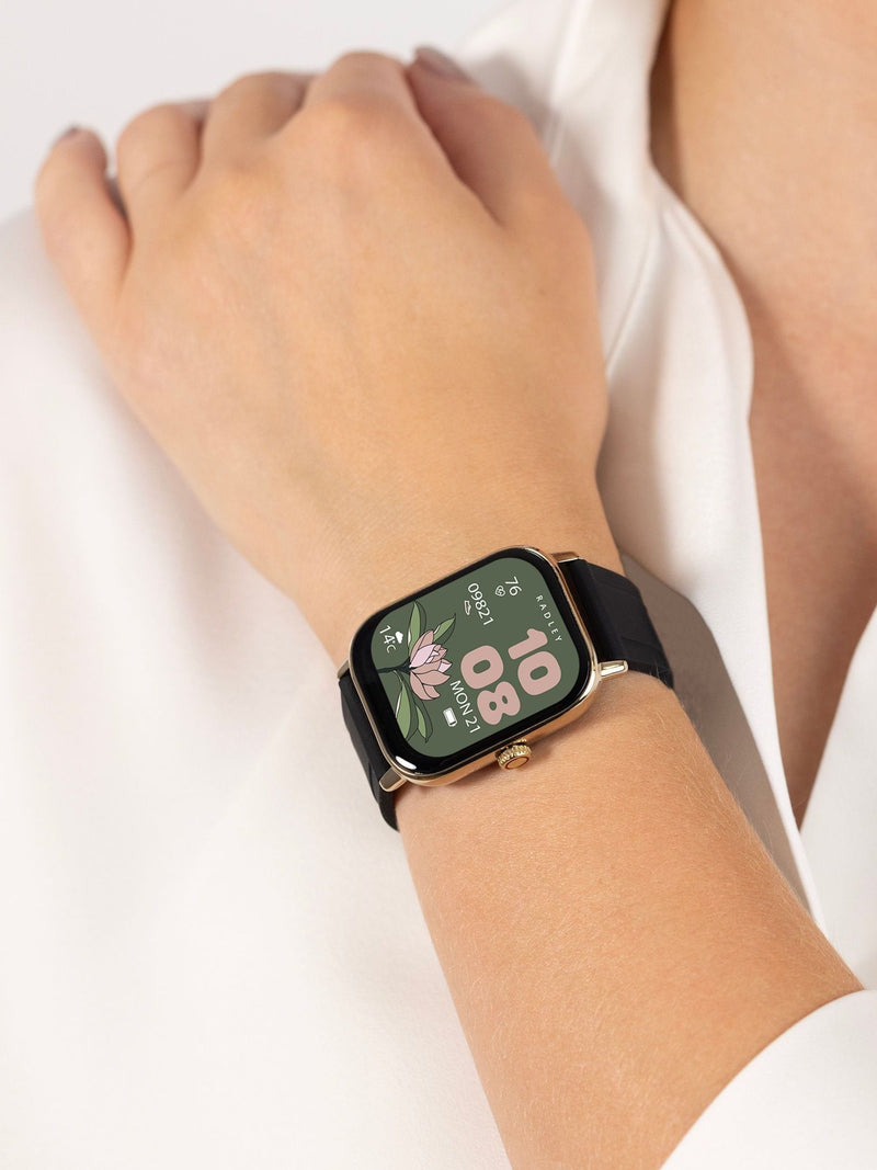 Radley Series 56 smart watch set with leather and silicone straps, imported from the UK