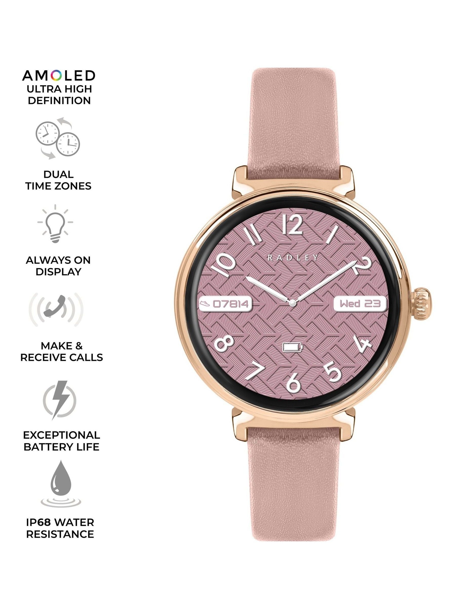 Radley Silver Tone Series 48 AMOLED smartwatch, imported from the UK