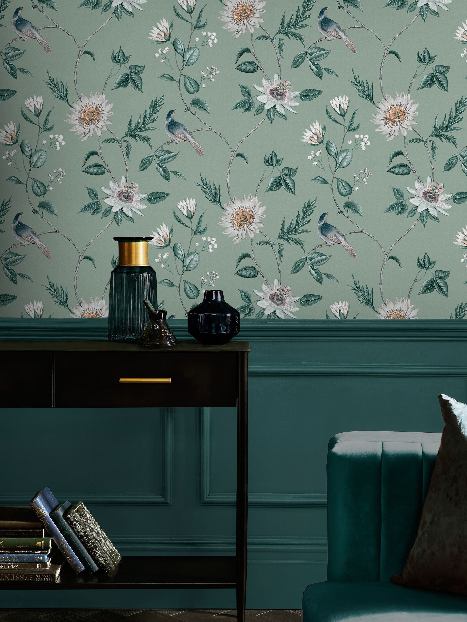 Graham & Brown Sage Nuit wallpaper 10m (British brand)